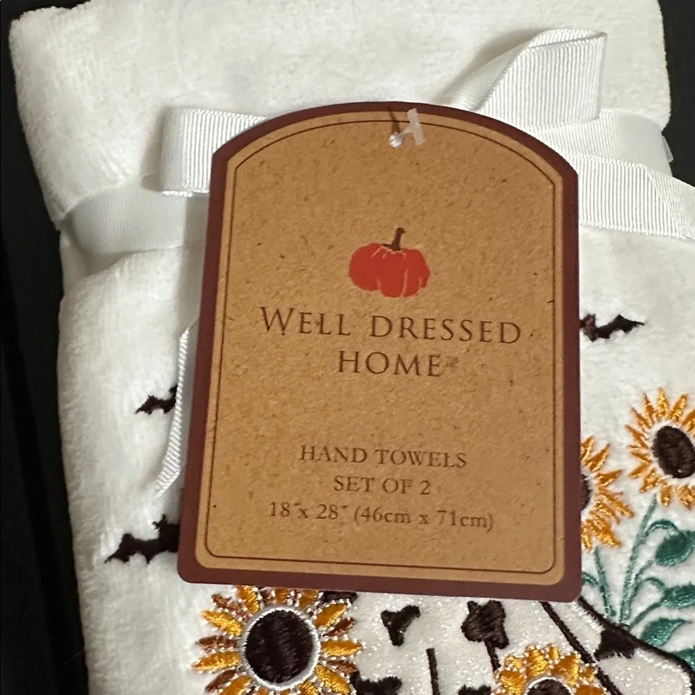 Well Dressed Home Cowboy ghost hand towels set of 2
